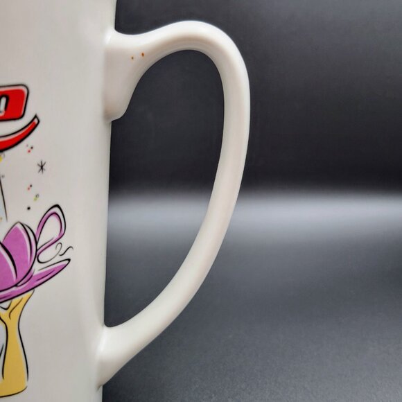 Tinkerbell Disney Store Fairies Coffee Mug Cup Ceramic 16oz White Purple Tea - Picture 4 of 11